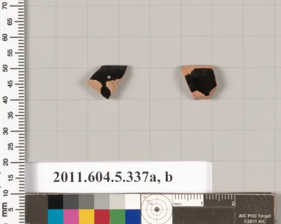 Terracotta rim fragments of kylikes (drinking cups)