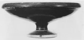 DISH (ATHENIAN, BLACK GLAZE)