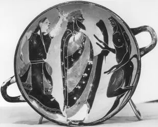 CUP, STEMLESS (ATHENIAN, BLACK-FIGURE)