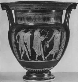 KRATER, COLUMN (ATHENIAN, RED-FIGURE)