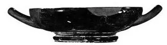 CUP, STEMLESS (ATHENIAN, BLACK GLAZE)