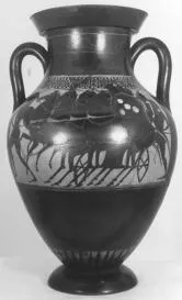 AMPHORA, BELLY, TYPE B (ATHENIAN, BLACK-FIGURE)