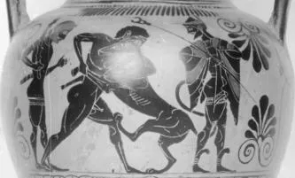 AMPHORA, NECK (ATHENIAN, BLACK-FIGURE)