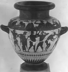 STAMNOS (ATHENIAN, BLACK-FIGURE)