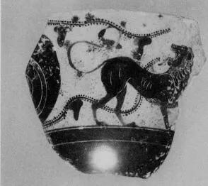 KYATHOS (?), FRAGMENT (ATHENIAN, BLACK-FIGURE)