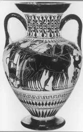 AMPHORA, NECK (ATHENIAN, BLACK-FIGURE)