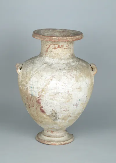 Terracotta Hadra hydria (water jar)