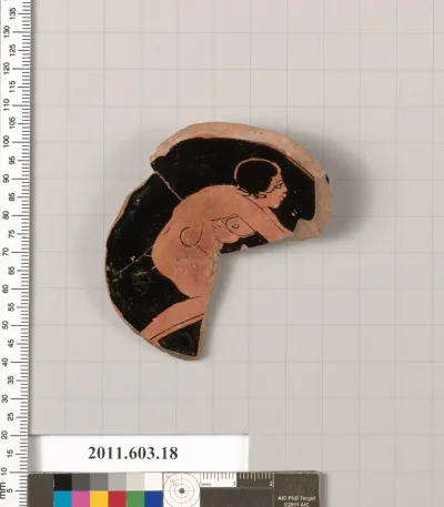 Fragment of a terracotta stemless kylix