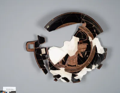 Terracotta fragment of a kylix (drinking cup)