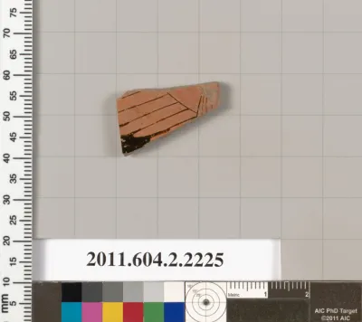 Terracotta fragment of a pot; unglazed on the inside