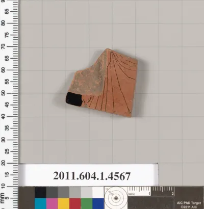 Terracotta fragment of a kylix (drinking cup)