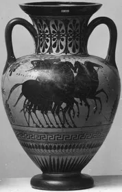AMPHORA, NECK (ATHENIAN, BLACK-FIGURE)