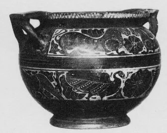 KRATER, COLUMN (ETRUSCO-CORINTHIAN, BLACK-FIGURE)