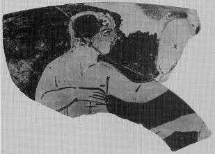 CUP, STEMLESS, FRAGMENT (ATHENIAN, RED-FIGURE)
