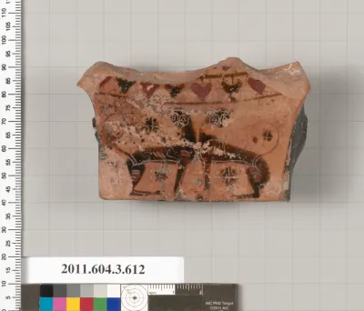 Terracotta fragment of a column-krater (bowl for mixing wine and water)