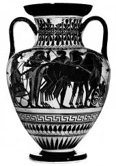 AMPHORA, NECK (ATHENIAN, BLACK-FIGURE)