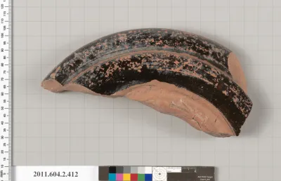 Terracotta fragment of a column-krater (bowl for mixing wine and water)