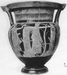 KRATER, COLUMN (ATHENIAN, RED-FIGURE)