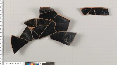 Terracotta fragments of a kylix (drinking cup)