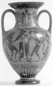 AMPHORA, NECK (ATHENIAN, BLACK-FIGURE)