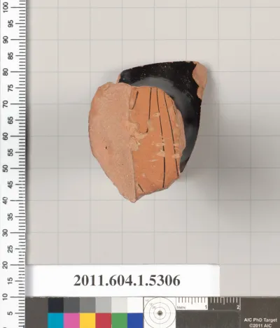 Terracotta fragment of a kylix (drinking cup)