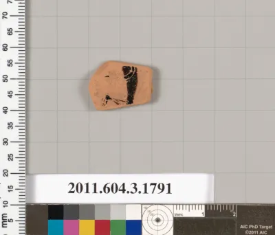 Terracotta fragment of a kylix: Lip cup (drinking cup)