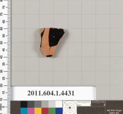 Terracotta fragment of a kylix (drinking cup)