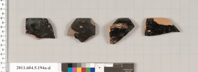 Terracotta rim fragments of kylikes (drinking cups)