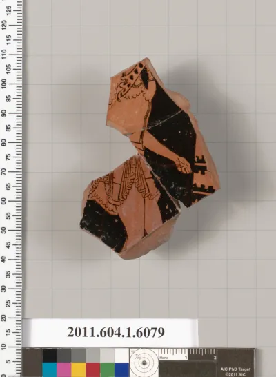 Terracotta fragment of a kylix (drinking cup)