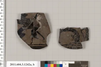 Terracotta fragments of a kyathos (cup-shaped ladle)