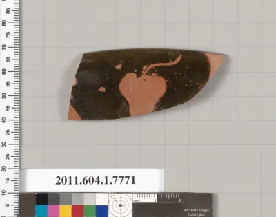 Terracotta rim fragment of a kylix (drinking cup)