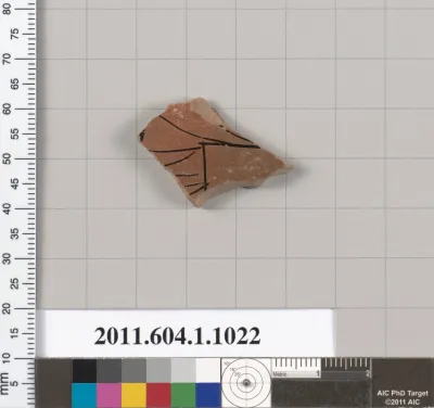 Terracotta fragment of a kylix (drinking cup)