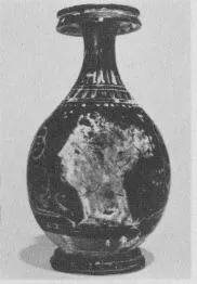BOTTLE (SOUTH ITALIAN, GNATHIAN, BLACK GLAZE)