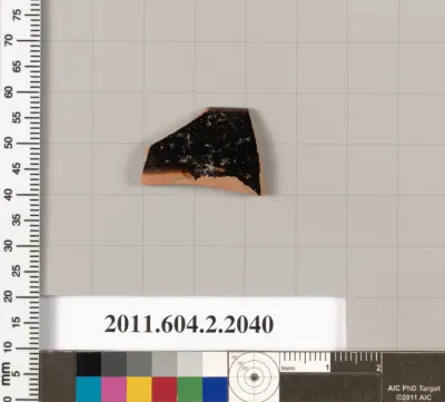 Terracotta rim fragment of a skyphos (deep drinking cup)