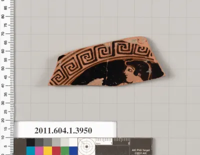 Terracotta fragment of a kylix (drinking cup)