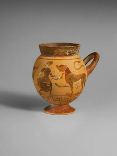 Terracotta globular cup