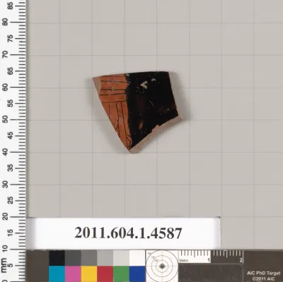 Terracotta fragment of a kylix (drinking cup)