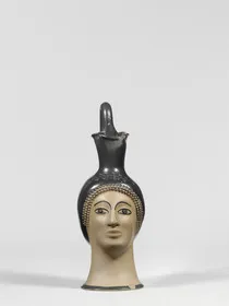 FIGURE VASE, OINOCHOE (ATHENIAN, RED-FIGURE)