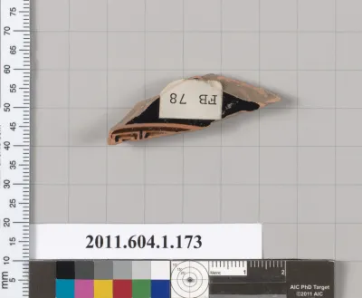 Terracotta fragment of a kylix (drinking cup)