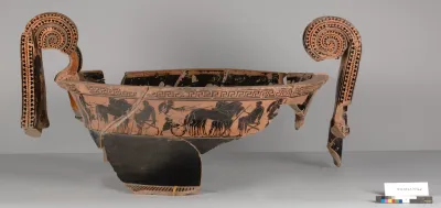 Terracotta fragment of a volute-krater (bowl for mixing wine and water)