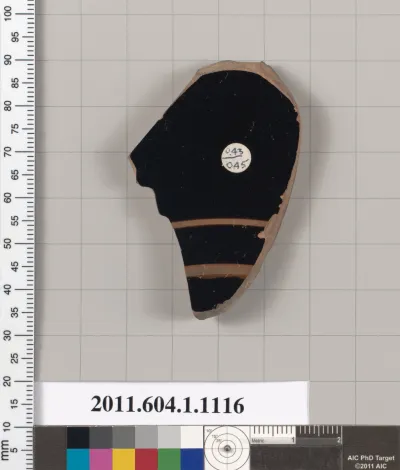 Terracotta fragment of a kylix (drinking cup)