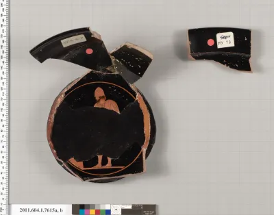 Terracotta fragments of a stemless cup (drinking cup)