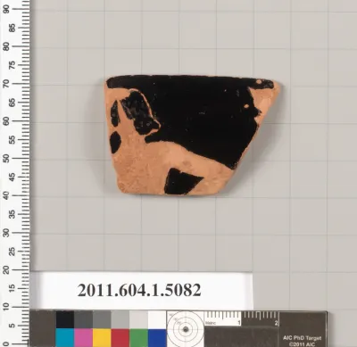 Terracotta rim fragment of a kylix (drinking cup)