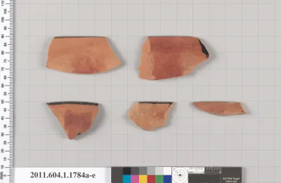 Terracotta rim fragments of kylikes(drinking cups)