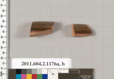 Terracotta fragments of a skyphos (deep drinking cup)?