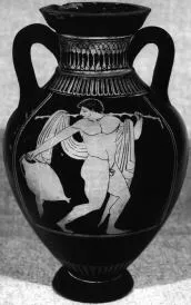 AMPHORA, PANATHENAIC SHAPE (ATHENIAN, RED-FIGURE)