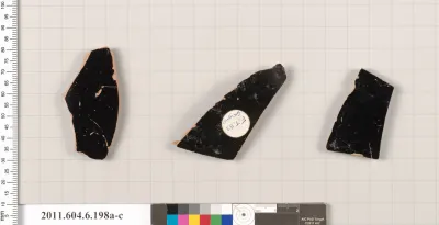 Terracotta fragments of skyphoi (deep drinking cups)