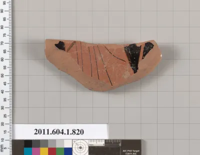 Terracotta fragment of a kylix (drinking cup)