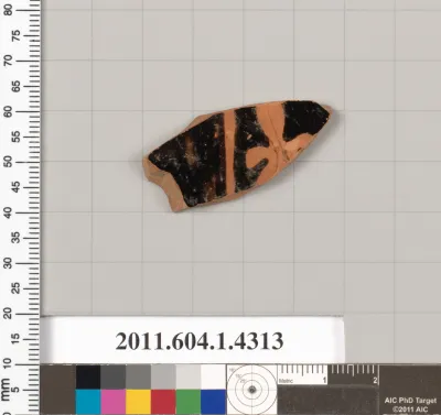 Terracotta fragment of a kylix (drinking cup)