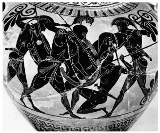 AMPHORA, NECK (ATHENIAN, BLACK-FIGURE)